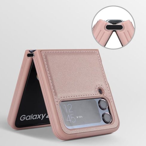 حافظة Cavor لهاتف Samsung Galaxy Z Flip 4 Magsafe، حافظة Galaxy Z flip 4 Magsafe، حافظة هاتف لهاتف Z Flip 4 مع مغناطيس، حافظة جلدية مقاومة للصدمات - أسود in Saudi Arabia