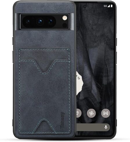 مصممة لجراب Google Pixel 8 Pro، حافظة محفظة جلدية نحيفة للحماية من السقوط مع حامل فتحة للبطاقات، غطاء هاتف واقٍ مضاد للصدمات لهاتف Google Pixel 8 Pro (رمادي) in Kuwait