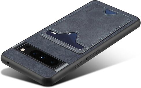 مصممة لجراب Google Pixel 8 Pro، حافظة محفظة جلدية نحيفة للحماية من السقوط مع حامل فتحة للبطاقات، غطاء هاتف واقٍ مضاد للصدمات لهاتف Google Pixel 8 Pro (رمادي) in Kuwait