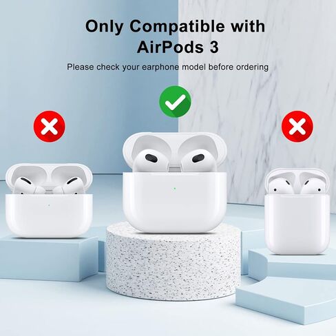 متوافق مع غطاء حافظة AirPods 3 2021، حافظة من السيليكون الناعم بنمط قلب ذهبي لحافظة AirPods الجيل الثالث مع سلسلة مفاتيح بأزهار الكرز اللطيفة للفتيات والنساء (وردي) in Saudi Arabia