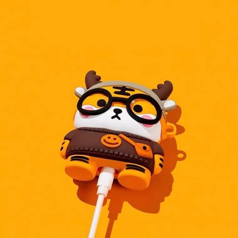Superhero Earphone Case Soft Rubber Silicone Wireless Charging Cover Protective Skin for AirPods Pro，Lovey Animal Character Surface Headphone Case (Hulk, AirPods Pro) in Saudi Arabia