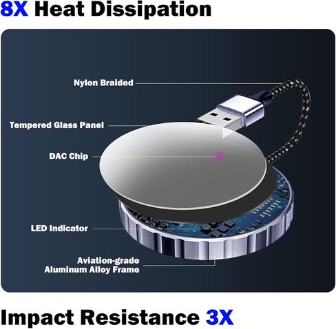 محول CarPlay اللاسلكي، دونجل التوصيل والتشغيل يتحول سلكيًا إلى لاسلكي للسيارات من 2015 وiPhone iOS 10+، دائري، أسود in Kuwait