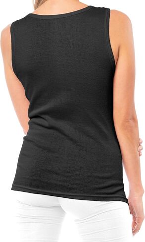 قمصان علوية بدون أكمام للسيدات من sexy Basics | قميص رياضي من مزيج القطن خفيف الوزن | ألوان متعددة in Saudi Arabia