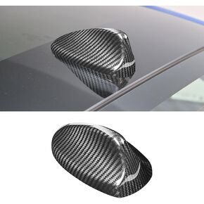 Compatible with Antenna Cover Shark Fin Trim Hood Carbon Fiber Automotive Roof Aerials for Alfa Romeo Giulia Stelvio (Black)
