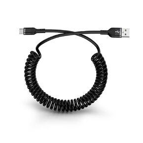 Samsung S24 Ultra Android Auto Coiled USB C Cable Type C to A Charge Cord Fast Charging for Galaxy S24 S23FE S22 A15 A14,Google Pixel 9 Pro XL Fold 8A 7A 7 8 Pro,Moto, 5FT Car Charger Retractable Cord