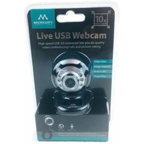 Webcam w/Built-in Mic & 10x Digital Zoom, Black, M-WC310