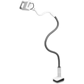 Aluratek Universal Smartphone and Tablet Gooseneck Flexible Arm Mount w/Built-in Clamp for Desk, Compatible with iPhone and Samsung (Tablets Between 4.75 to 9 Inches in Width) AFM01FB, Black