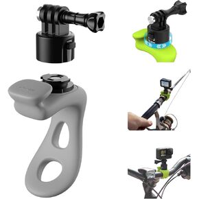 TELESIN S2 Quick Release 360 Flexible Mount Wrap Band, Bike Motorcycle Handlebar Roll Bar Tube Stick Pole Mounting Accessories for GoPro 13 12 11 10 8 Insta360 X3 X4 Ace Pro DJI Action 5 Pro Pocket 3