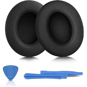ELZO Replacement Ear Pads Cushions for Beats Studio 2 & Studio 3 Wired & Wireless Headphones, Earpads with Soft Protein Leather, Noise Isolation Memory Foam, Black