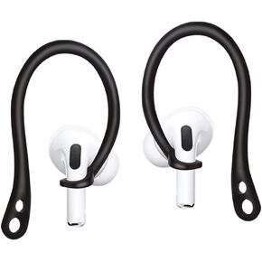 ALXCD Ear Hooks Compatible with AirPods Pro, Anti-Slip Over-Ear Soft TPU Earhook [Anti Slip][Anti Lost], Designed for AirPods Pro Headphones, 1 Pair, Black