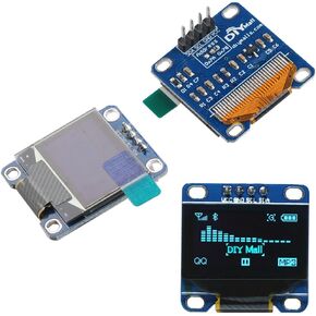 0.96" inch OLED Display Screen Module I2C IIC Address 0x3C 4pin 128x64 S S - D - 1306 3.3V-5V Blue for Arduino Nano ESP8266 ESP32 (Pack of 3)
