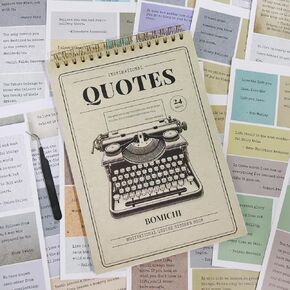 Bomichi 40 Sheets Quote Stickers for Journaling, Word Stickers Motivational Inspirational Stickers Small Talk Stickers for Scrapbook Junk Journal Bullet Journal DIY Craft Card Making