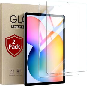 JUQITECH 2 Pack Screen Protector for Samsung Galaxy Tab S6 Lite 10.4 Inch, 9H Hardness HD Clear Screen Tempered Glass Film for Tab S6 Lite (2022/2020) for SM-P613 SM-P619 SM-P610 SM-P615