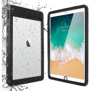 AICase iPad Pro 10.5 IP68 Waterproof, 360 Degree All Round Protective Ultra Slim Thin Dust/Snow Proof with Lanyard 2017-Black