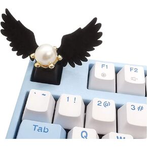 Personalized Angel Wing PBT Keycap OEM Profile Keycap Esc Keycap for Mechanical Keyboard MX Switch R4(Pink)