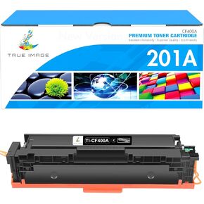 TRUE IMAGE Compatible Toner Cartridge Replacement for HP 201A CF400A 201X for HP Color Laserjet Pro MFP M277dw M277c6 M252dw M252n M277 M252 Printer Ink (Black, 1-Pack)