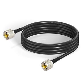 Superbat RG8x Coaxial Cable 6ft PL259 Jumper Cable CB Radio Coax Cable 50 ohm Low Loss for Position Coaxial Switch Ham Antenna Analyzer Dummy Load SWR Meter