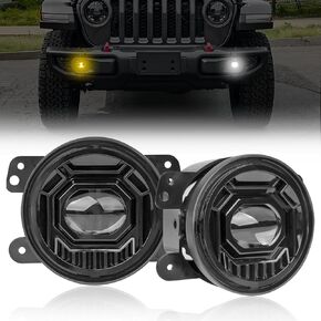 4 Inch LED Fog Lights 40W Offroad Fog Lamp for Driving, DOT Approved Compatible with 2007-2018 Wrangler Unlimited JK Driving Lights Fog Lights Built-In EMC, Plug And Play,1 Pair