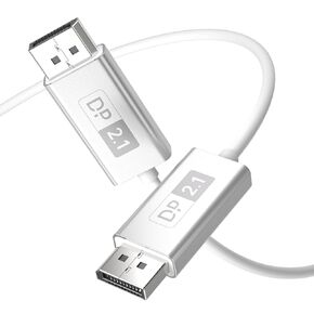16K Fiber Optic DisplayPort 2.1 Cable 50ft, DP 2.1 Cable [16K@30Hz, 8K@60Hz, 4K@240Hz] 80Gbps Video Display Port Cord Support UHBR10/HDCP/HDR10, FreeSync G-Sync for Gaming Monitor Graphics PC