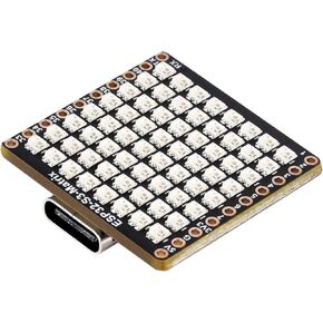 waveshare ESP32-S3 RGB LED Matrix Development Board,Onboard 8×8 RGB LED Matrix,QMI8658C Attitude Sensor,Adopts ESP32-S3FH4R2 Chip with Dual-core Processor,Supports Wi-Fi,Bluetooth 5 (LE)