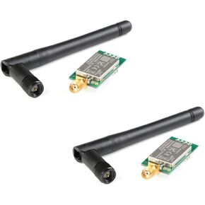 2Pcs E01-ML01DP5 Wireless Transmission Module nRF24L01P+PA+LNA 2.4G Wireless Transceiver Module 20dBm 100mW 2000m Measured Distance SPI Interface with Antenna
