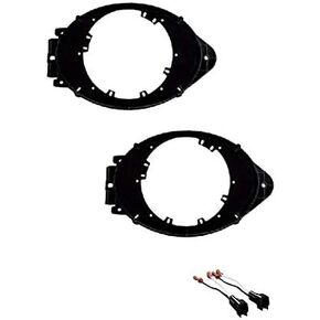 6.5" 6.75" Front Door Car Speaker Install Adapter Mount Bracket Plates w/Speaker Wire Connectors Made for Chevrolet: 2014-2022 Silverado 1500, 2015-2022 Silverado 2500/3500, 2015-2022 Tahoe + More