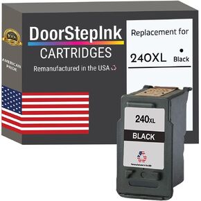 DoorStepInk Remanufactured in the USA Ink Cartridge Replacement for Canon PG-240XL 240 XL Black for Canon PIXMA MG3122 MG3522 MX472 MG2120 MG2220 MX432 MX439 MX452 MX459 MX472 MX479 TS5120 MX432 MX512