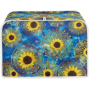 Dragonfly Daisy Toaster Cover 2 Slice Stain Resistant Bakeware Covers，Washable Kitchen Broiler Organizer Bag Fit for Most Standard Toasters, Machine Covers