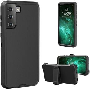 for Samsung Galaxy S21 Plus Case,S21 Plus Heavy Duty case,[Belt Clip Holster][Military Grade Protective ][Shockproof] [Dropproof] [Dust-Proof],for Samsung Galaxy S21 Plus (Black)