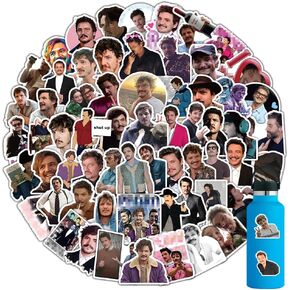 104Pcs Funny Man Stickers Pack for Water Bottles，Funny Face Decals for Adult，Vinyl Waterproof Star Sticker for Laptop，Phone，Hard Hat，Skateboard，Scrapbooking，Christmas Gifts for Kids/Fans