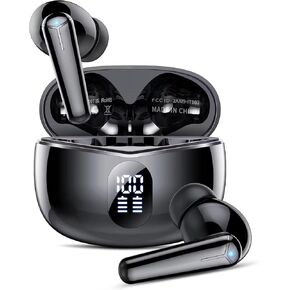 Wireless Earbuds, Bluetooth 5.3 Headphones Bass Stereo, Ear Buds with Noise Cancelling Mic