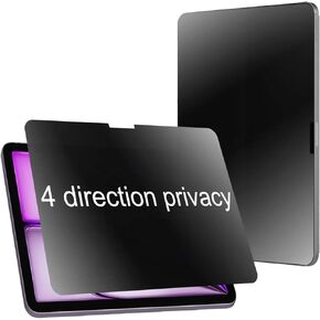 360 Degree Matte Privacy Screen Protector For iPad Air 11 inch 2024 Anti-Glare Anti-Spy 4 Sides Soft Film
