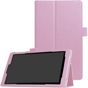 Tablet Cover for Amazon Kindle Fire HD8 6th 7th 8th Generation(2016/2017/2018 Release),Ultra Slim Folio Stand Lightweight Leather Case for Kindle Fire HD 8 6/7/8th Gen 8" (Li-Black) in Saudi Arabia