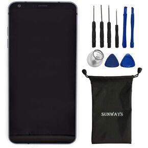 Sunways Replacement LCD Touch Screen and Digitizer with Frame Compatible with LG G6 H870 H873 VS998 LS993 US997(Black)