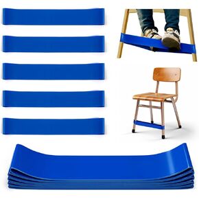 5 Pack Chair Bands for Kids with Fidgety Feet, ADHD Tools for Kids, Improve Focus & Reduce Restlessness, Chair Bands for Sensory ADHD ADD Autism - Classroom & Home Must Haves (Multicolor)