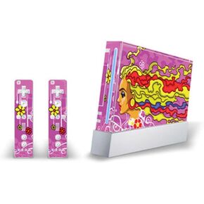 Mightyskins Skin Decal Skin Compatible with Nintendo Wii Console + Two Wiimote Controllers Sticker- Flower Power