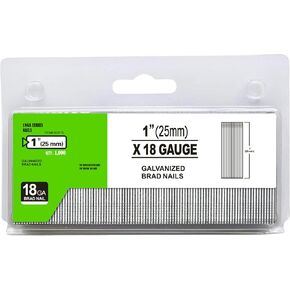 meite 18 Gauge Brad Nails, 2 Inch 18GA Brad Nails Galvanized Small Finishing Nail Gun Nails for Pneumatic, Electric Brad Nailer Gun (1,000 Counts)
