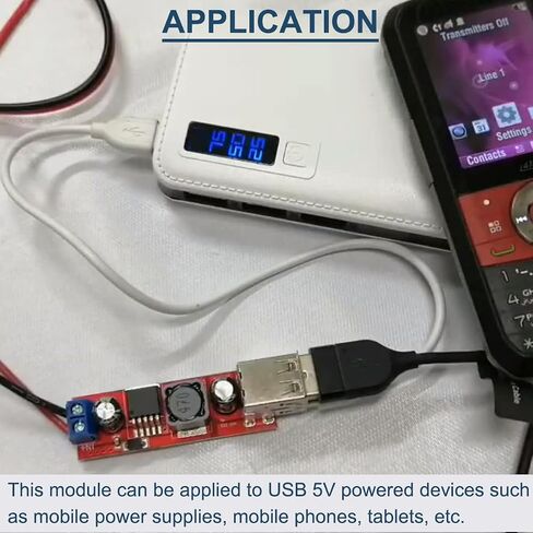 5 قطع 6-40 فولت إلى 5 فولت 3 أمبير وحدة إمداد الطاقة بمنفذ USB مزدوج LM2596 رقاقة تيار مستمر إلى تيار مستمر منظم الجهد الكهربي للطاقة المتنقلة مع كابل 24AWG in Saudi Arabia