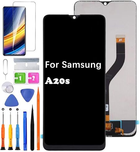 شاشة بديلة لهاتف سامسونج جالاكسي A20s A207F A207M A2070 شاشة LCD تعمل باللمس مجموعة رقمية + أدوات in Saudi Arabia