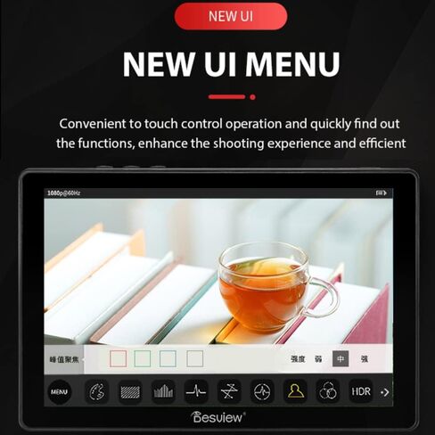 Desview R7SIII 7 Inch Camera Field Monitor,High Bright 2800nits 1920 * 1080 Touch Screen Director AC Monitor with 3G-SDI&HDMI Input/Output Supports V-Mount Battery Power Supply in Saudi Arabia