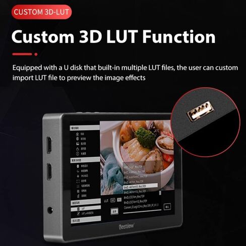 Desview R7SIII 7 Inch Camera Field Monitor,High Bright 2800nits 1920 * 1080 Touch Screen Director AC Monitor with 3G-SDI&HDMI Input/Output Supports V-Mount Battery Power Supply in Saudi Arabia