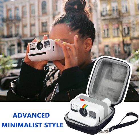 حافظة واقية لكاميرا Polaroid Go/Go Generation 2 الفورية - حافظة كاميرا ذات هيكل صلب مع حزام كتف قابل للتعديل (أسود) (بدون كاميرا) in Kuwait