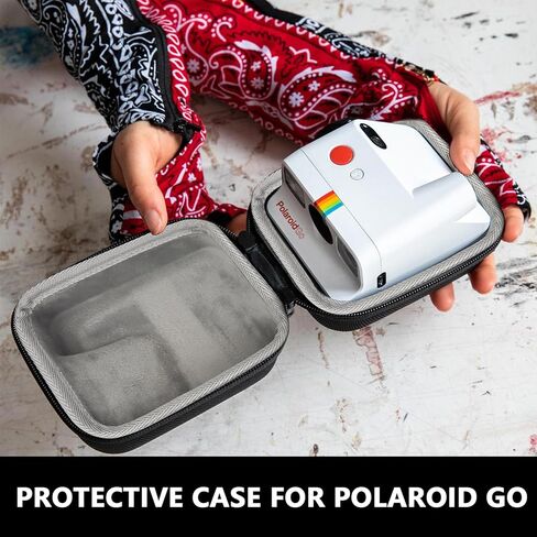 حافظة واقية لكاميرا Polaroid Go/Go Generation 2 الفورية - حافظة كاميرا ذات هيكل صلب مع حزام كتف قابل للتعديل (أسود) (بدون كاميرا) in Kuwait