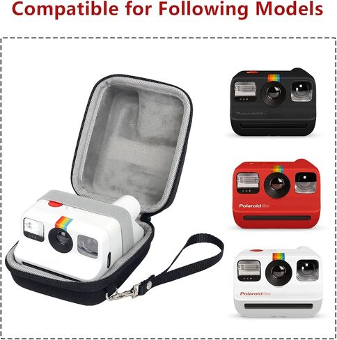 حافظة واقية لكاميرا Polaroid Go/Go Generation 2 الفورية - حافظة كاميرا ذات هيكل صلب مع حزام كتف قابل للتعديل (أسود) (بدون كاميرا) in Kuwait