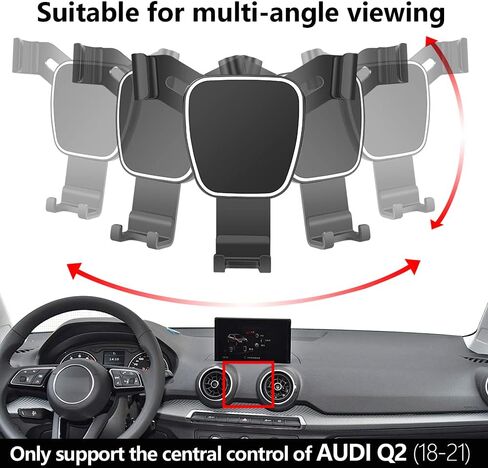 Car Phone Holder for Audi Q2 2018-2024 Auto Accessories Navigation Bracket Interior Decoration Mobile Cell Phone Mount in Saudi Arabia