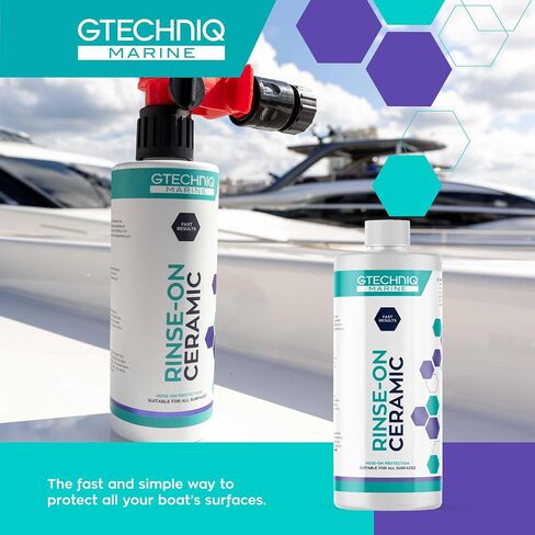Gtechniq Rinse-on Ceramic - Marine Ceramic Sealant for Boats, Yachts & Jet Skis - Hose-On, Rinse-Off Spray - UV Protection, Repels Water & Dirt in Saudi Arabia