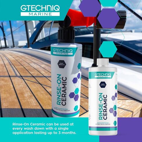 Gtechniq Rinse-on Ceramic - Marine Ceramic Sealant for Boats, Yachts & Jet Skis - Hose-On, Rinse-Off Spray - UV Protection, Repels Water & Dirt in Saudi Arabia