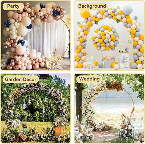 Wedding Arch Backdrop Stand Square 6.5FT Heavy Duty Metal Frame, Balloon Arch Stand Adjustable Photo Booth Decor for Baby Showers, Halloween Parties, Birthdays, Anniversaries in Kuwait