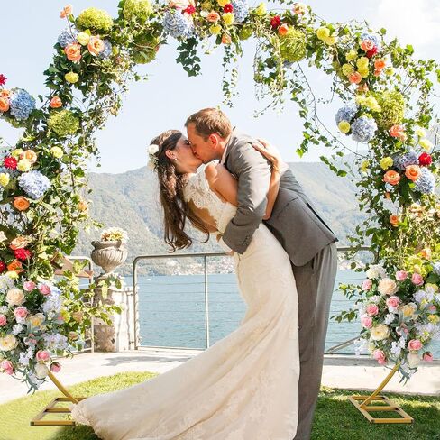 Wedding Arch Backdrop Stand Square 6.5FT Heavy Duty Metal Frame, Balloon Arch Stand Adjustable Photo Booth Decor for Baby Showers, Halloween Parties, Birthdays, Anniversaries in Kuwait