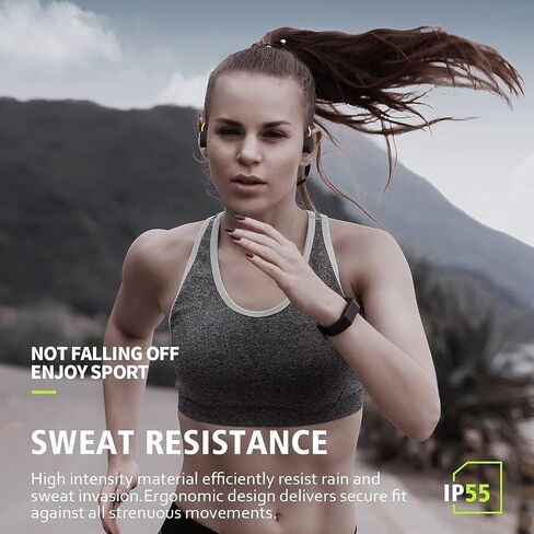Bone Conduction Headphones F1 Sweat Resistant Wireless Earphones for Workouts and Running Bluetooth Headphones with Mic in Saudi Arabia